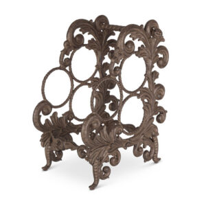 Acanthus 3-Bottle Wine Holder – Decorative Metal Rack